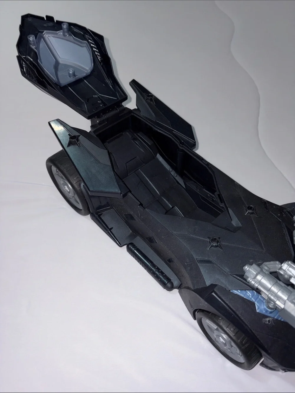 Batman Black and Blue Batmobile& FVM50 Cannon Launcher Batmobile w/BatmanFigure